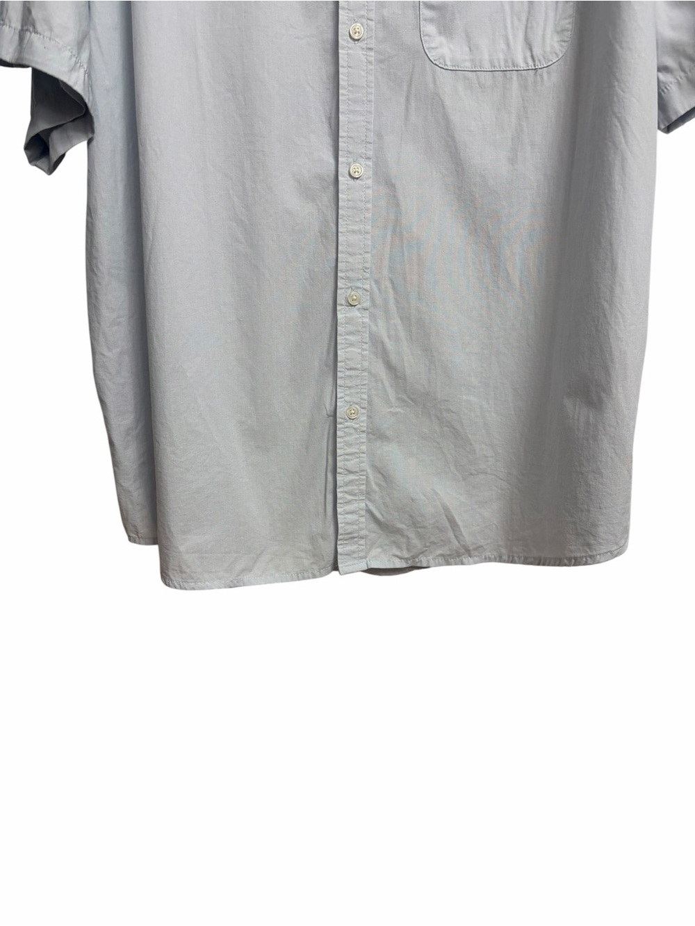 Old Navy Men’s Regular-Fit Short-Sleeve Everyday Shirt XXL Light Blue Coastal - Picture 7 of 16